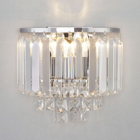 Настенные бра — Бра Eurosvet 10121/2 хром/прозрачный хрусталь Strotskis (10105/2) купить в  Настенные бра — Бра Eurosvet 10121/2 хром/прозрачный хрусталь Strotskis (10105/2) купить в