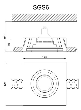 Точечные светильники — Встраиваемый светильник Artpole SGS6 купить в 