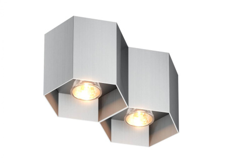 Накладные светильники — Потолочный светильник Zumaline Polygon cl2 20036-AL купить в  Накладные светильники — Потолочный светильник Zumaline Polygon cl2 20036-AL купить в