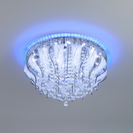 Люстры накладные — Накладная люстра Eurosvet 80119/8 хром/синий+красный+фиолетовый купить в 