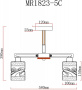 Люстры на штанге — Люстра на штанге MyFar MR1823-5C купить в 