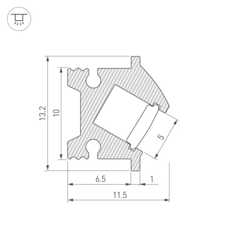 Профили для светодиодных лент — Профиль Arlight 045328 купить в  Профили для светодиодных лент — Профиль Arlight 045328 купить в