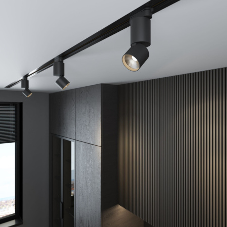 Трековые светильники — Светильник на шине Elektrostandard Sens чёрный матовый 10W 4200K (85047/01) однофазный купить в 