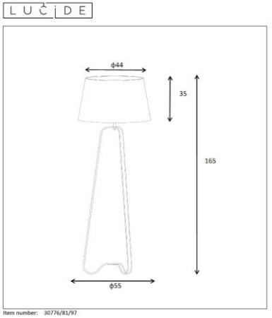 Торшеры и напольные светильники — Торшер LUCIDE 30776/81/97 купить в 