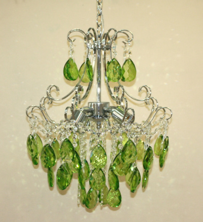 Люстры подвесные — 0989/4 хром-зеленый купить в 