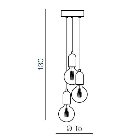Подвесные светильники — Подвесной светильник Azzardo Volta 3 AZ2385 купить в 