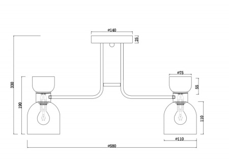 Люстры на штанге — Люстра на штанге Freya FR5094PL-05G купить в 