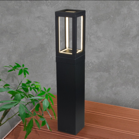 Средние уличные фонари — Садово-парковый светильник Elektrostandard 1529 TECHNO LED чёрный купить в 