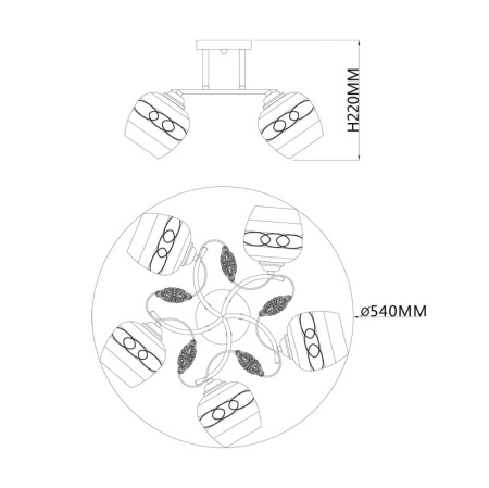 Люстры накладные — Накладная люстра Escada 1110/5PL купить в  Люстры накладные — Накладная люстра Escada 1110/5PL купить в