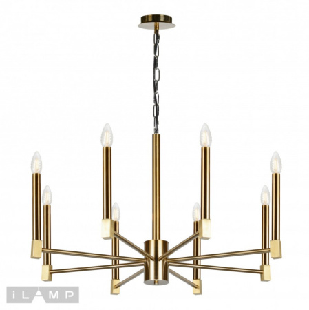 Люстры подвесные — Подвесная люстра iLamp S1002/8 GD купить в 