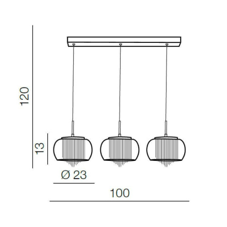 Подвесные светильники — Подвесной светильник Azzardo Rego 3 line AZ2453 купить в 