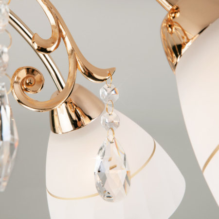 Люстры на штанге — Люстра на штанге Eurosvet 30156/5 золото купить в 