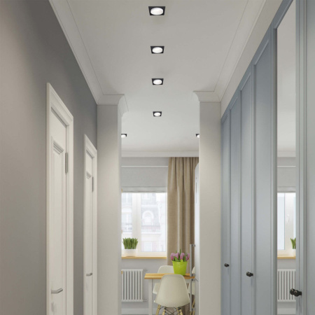 Встраиваемые точечные светильники — Встраиваемый светильник Elektrostandard 117 MR16 белый/черный купить в 