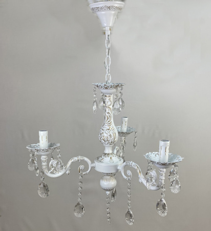 Люстры подвесные — 02939/3 белый с патиной золото купить в 