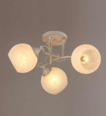 Потолочные люстры — 00780/3 белый с патиной золото купить в 