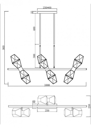 Люстры на штанге — Люстра на штанге Maytoni MOD325PL-06G купить в 