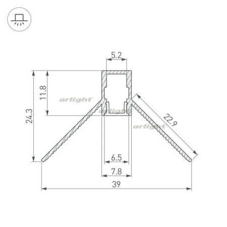 Профили для светодиодных лент — Профиль Arlight 034971 купить в  Профили для светодиодных лент — Профиль Arlight 034971 купить в