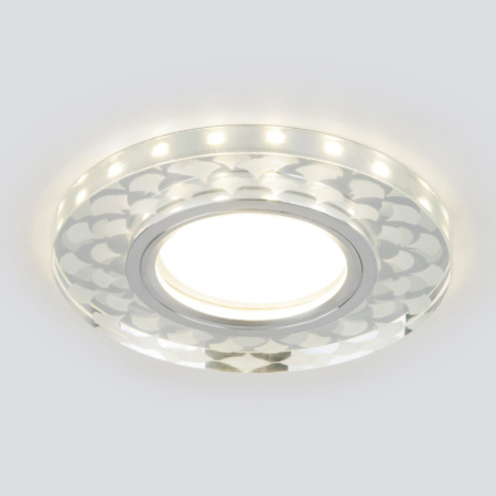 Встраиваемые точечные светильники — Встраиваемый светильник Elektrostandard 2247 MR16 SL/WH зеркальный/белый купить в 