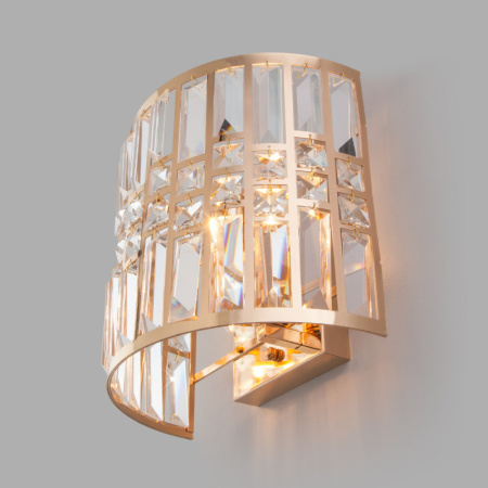 Настенные бра — Бра Eurosvet 10125/2 золото/прозрачный хрусталь Strotskis (10116/2) купить в 