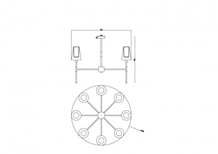 Люстры на штанге — Люстра на штанге Freya FR5196PL-08BBS купить в 