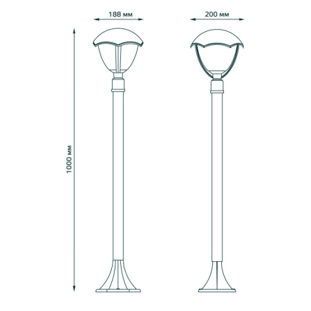 Средние уличные фонари — Садово-парковый светильник Gauss GD030 купить в 