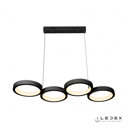 Свет для дома — Подвесная люстра iLedex Ring Star 9004-4-D BK купить в  Свет для дома — Подвесная люстра iLedex Ring Star 9004-4-D BK купить в