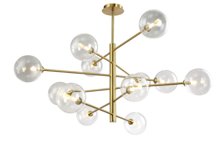 Люстры на штанге — Люстра на штанге Crystal Lux MARZO SP12 BRONZE/TRANSPARENTE купить в 