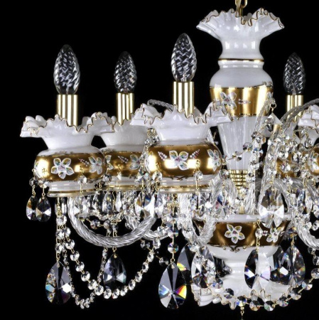 Люстры подвесные — Подвесная люстра Artglass Esmeralda VI. Full Cut White CE купить в 