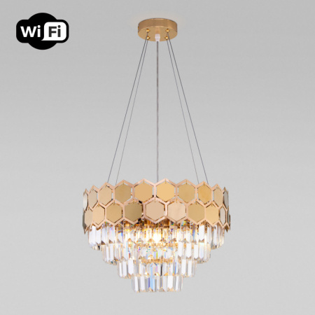 Люстры каскадные — Каскадная люстра Eurosvet 10124/5 золото/прозрачный хрусталь Strotskis Smart (10113/5) купить в 