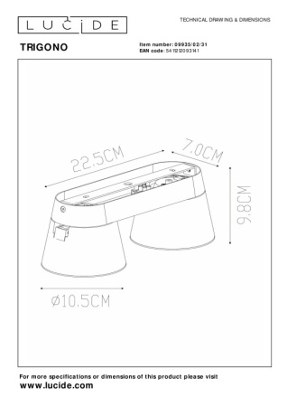 Споты — Спот LUCIDE 09935/02/31 купить в 