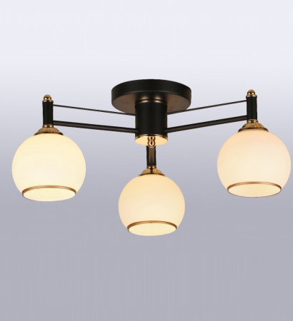 Потолочные люстры — 8056/3 черный+золото купить в 