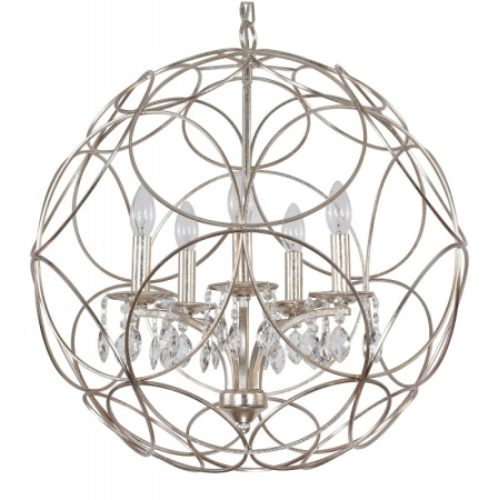 Люстры подвесные — Подвесная люстра Crystal Lux ARIA SP5 SILVER купить в 