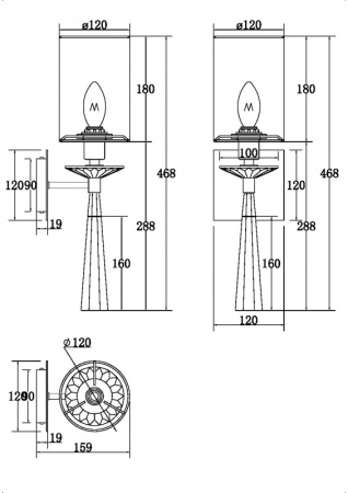 Настенные бра — Бра Maytoni MOD224WL-01BS купить в 
