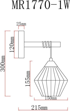 Настенные бра — Бра MyFar MR1770-1W купить в 