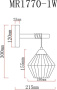 Настенные бра — Бра MyFar MR1770-1W купить в 