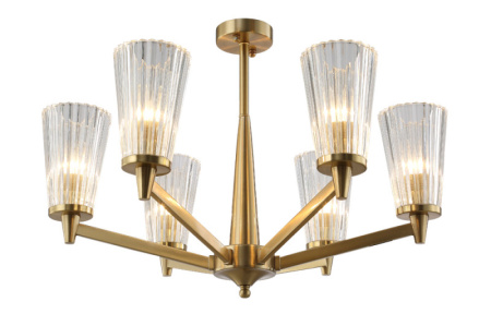 Люстры подвесные — Подвесная люстра Crystal Lux LAURA SP-PL6 BRONZE купить в 