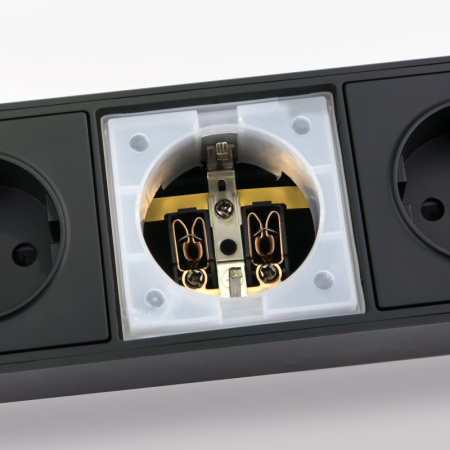 Розетки — Розетка Werkel WL20-04-03 черный купить в 