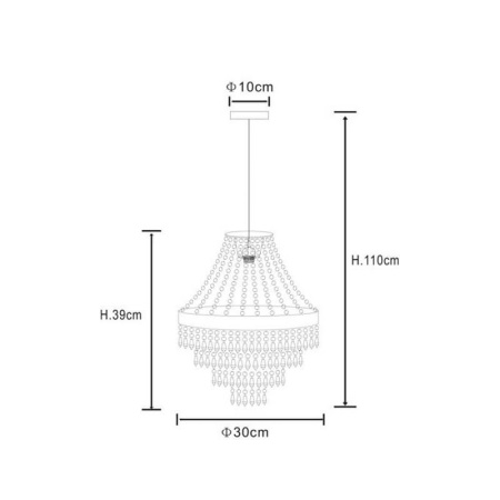 Люстры подвесные — Подвесная люстра Zumaline Braga A012-S купить в 
