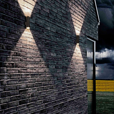 Уличные настенные светильники — Светильник настенный Elektrostandard 1502 TECHNO LED TUBE DOBLE черный купить в 