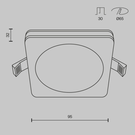 Встраиваемые точечные светильники — Встраиваемый светильник Maytoni Technical DL2001-L7B4K купить в 
