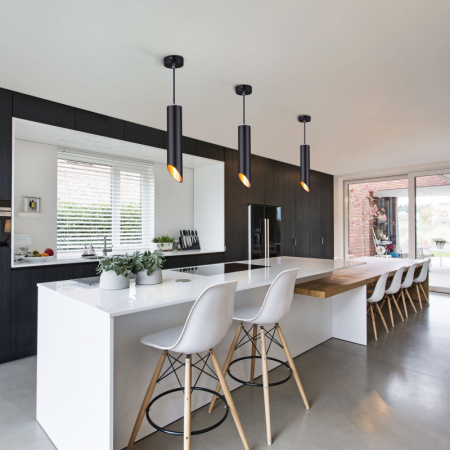 Подвесные светильники — Подвесной светильник Elektrostandard 7011 MR16 BK/GD черный/золото купить в 