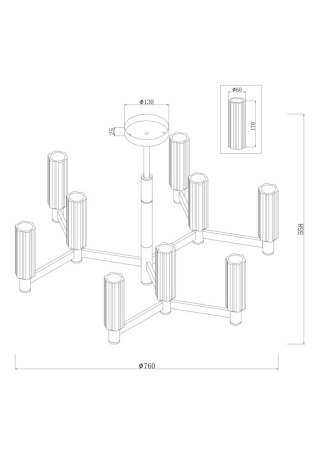 Люстры на штанге — Люстра на штанге Freya FR5167PL-09BS купить в 