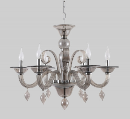Люстры подвесные — Подвесная люстра Crystal Lux CAETANO SP-PL6 SMOKE купить в 