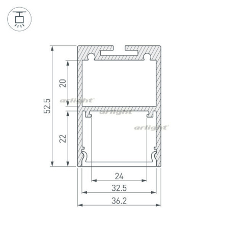 Профили для светодиодных лент — Профиль Arlight 036137 купить в  Профили для светодиодных лент — Профиль Arlight 036137 купить в