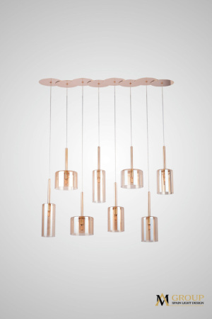 Люстры каскадные — Каскадная люстра AM Group AM355-8AMBER купить в 