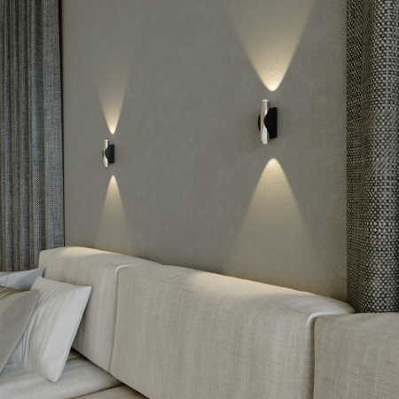 Настенные бра — Бра Elektrostandard Steel LED чёрный/сталь (40109/LED) купить в 