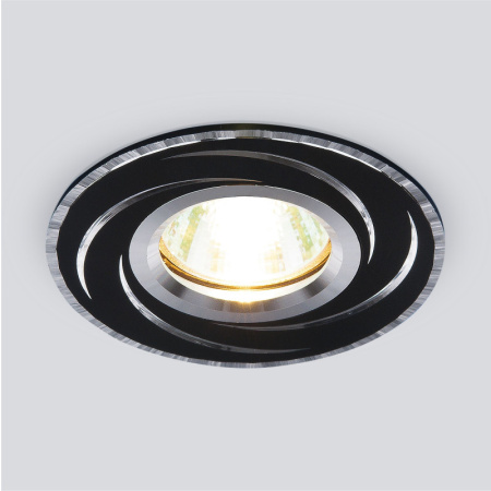 Встраиваемые точечные светильники — Встраиваемый светильник Elektrostandard 2002 MR16 BK/SL черный/серебро купить в 