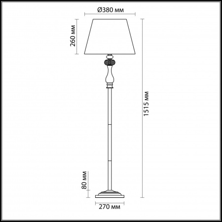 Торшеры и напольные светильники — Торшер Odeon Light 3390/1F купить в 