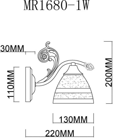Настенные бра — Бра MyFar MR1680-1W купить в  Настенные бра — Бра MyFar MR1680-1W купить в