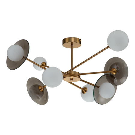Люстры на штанге — Потолочная люстра Indigo Jazz 11020/8C Brass V000164 купить в  Люстры на штанге — Потолочная люстра Indigo Jazz 11020/8C Brass V000164 купить в